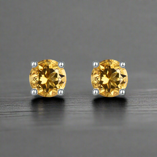 Boucle d’Oreille Homme CITRINE (Paire)