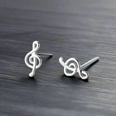Boucle d'Oreille Homme CLÉ DE SOL (Paire)
