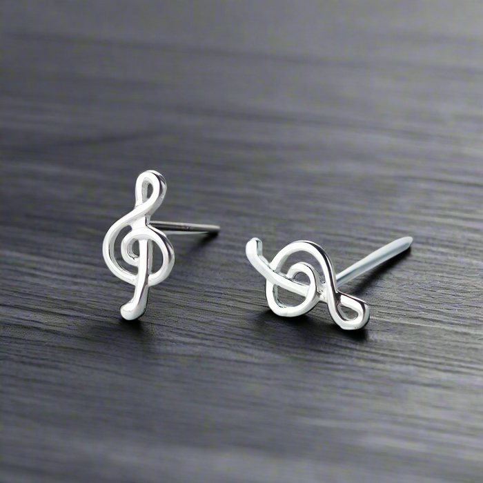 Boucle d'Oreille Homme CLÉ DE SOL (Paire)