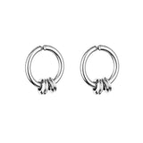 Boucle d'oreille homme clip argenté