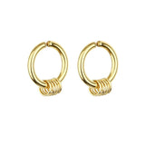 Boucle d'oreille homme clip doré