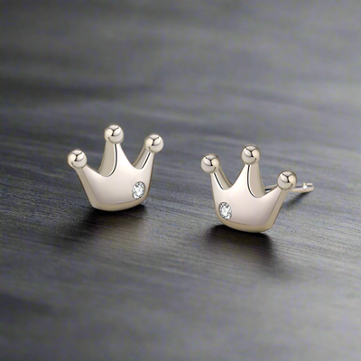Boucle d'Oreille Homme COURONNE (Paire)