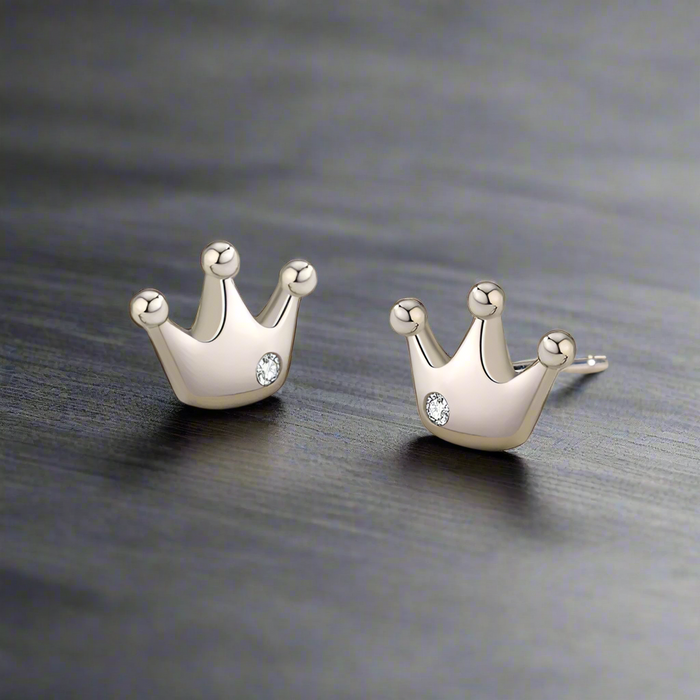 Boucle d'Oreille Homme COURONNE (Paire)