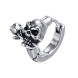 Boucle d'oreille homme crane