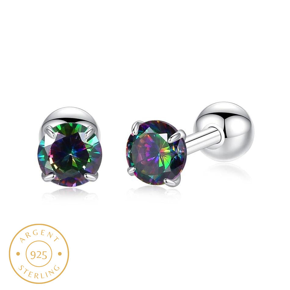 Boucle d'Oreille Homme Cristal