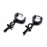 Boucles d'Oreilles Croix d'Ankh pour Hommes