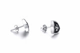 paire de clous d'oreille argent croix de malte