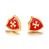 clou d'oreille or croix de malte