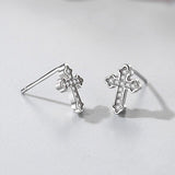 Boucle d'Oreille Croix Homme