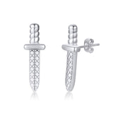 Boucle d'oreille homme poignard