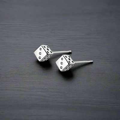 Boucle d'Oreille Homme DÉ (Paire)