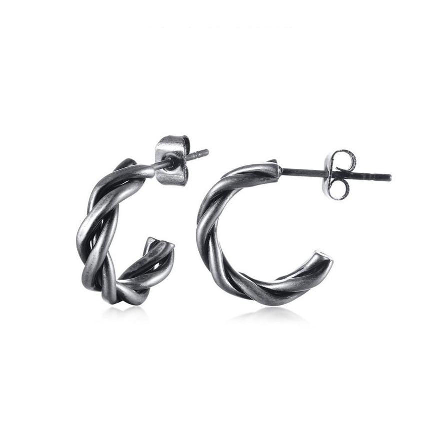 Boucle d'Oreille Homme DEMI ANNEAU (Paire)