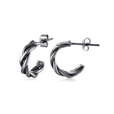 Boucle d'Oreille Homme Demi Anneau