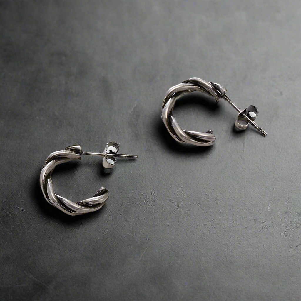 Boucle d’Oreille Homme DEMI ANNEAU (Paire)