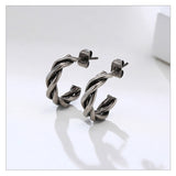 Boucle d'oreille demi cercle homme