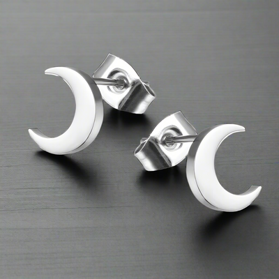 Boucle d'Oreille Homme DEMI LUNE (Paire)