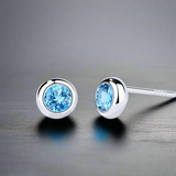 Boucle d’Oreille Homme DIAMANT BLEU (Paire)