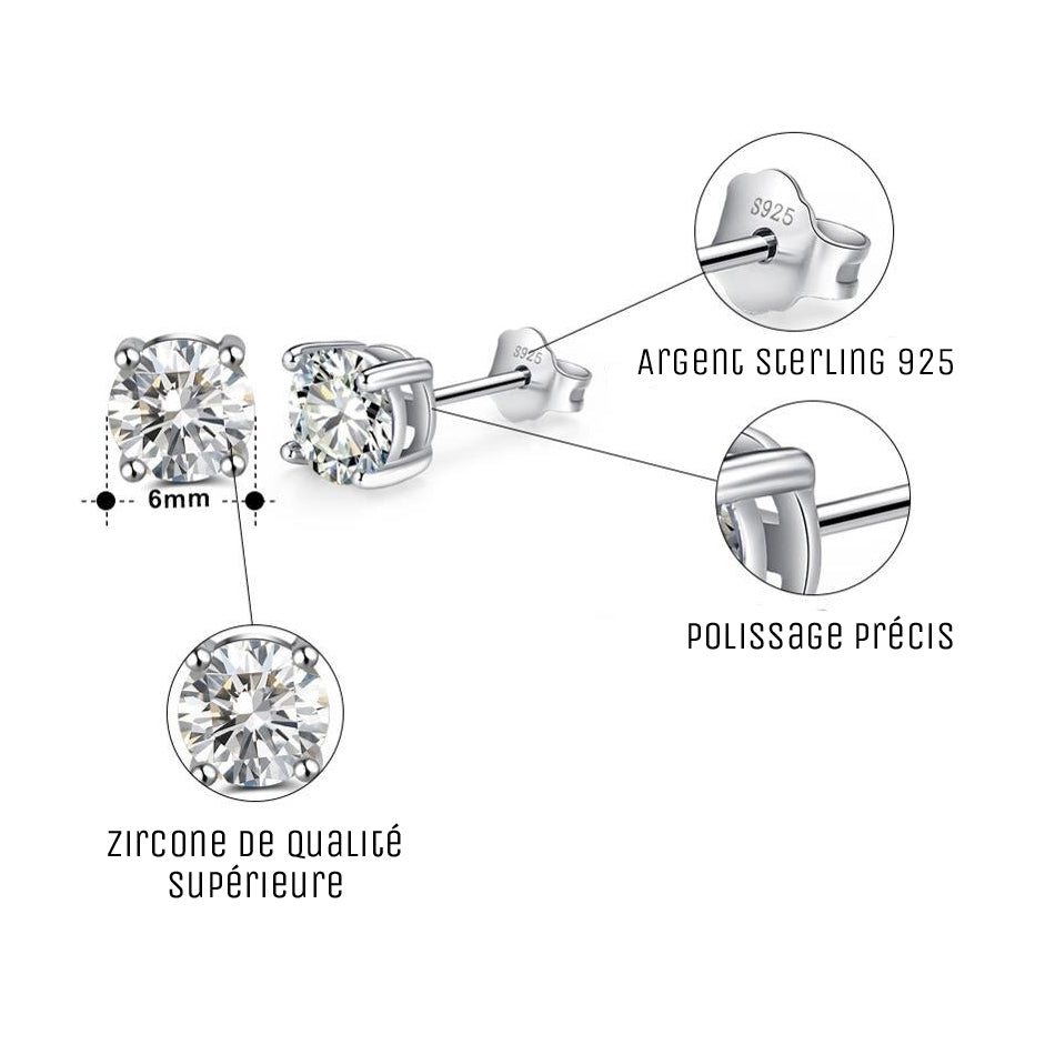 Boucle d’Oreille Homme DIAMANT JAUNE (Paire)