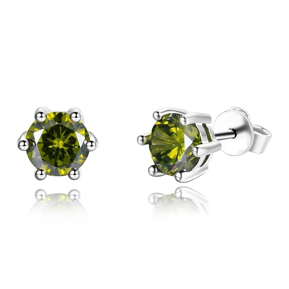 Boucle d'oreille homme diamant kaki