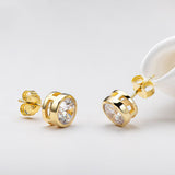 Boucle d'oreille homme diamant moissanite dorée