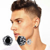 diamants d'oreille noir homme