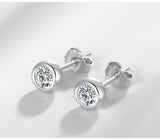 Boucle d’Oreille Homme DIAMANT ROND (Paire)