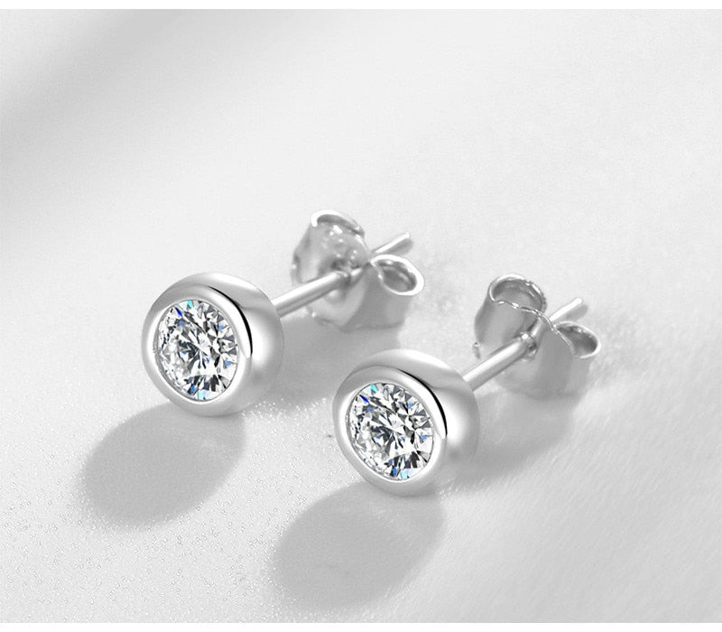 Boucle d’Oreille Homme DIAMANT ROND (Paire)