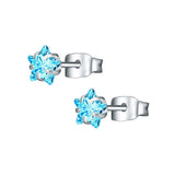 Boucle d'oreille homme diamant turquoise étoile