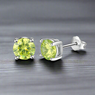 Boucle d'Oreille Homme DIAMANT VERT (Paire)