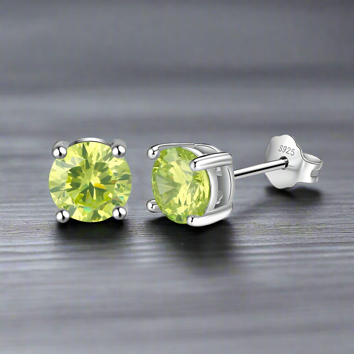 Boucle d'Oreille Homme DIAMANT VERT (Paire)