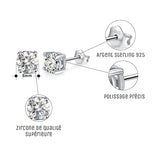 Boucle d’Oreille Homme DIAMANT VERT (Paire)
