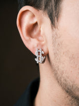 Boucle D'Oreille Homme DOLLAR (Paire) portee lifestyle Stag