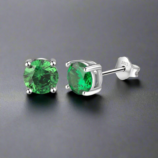 Boucle d’Oreille Homme ÉMERAUDE (Paire)
