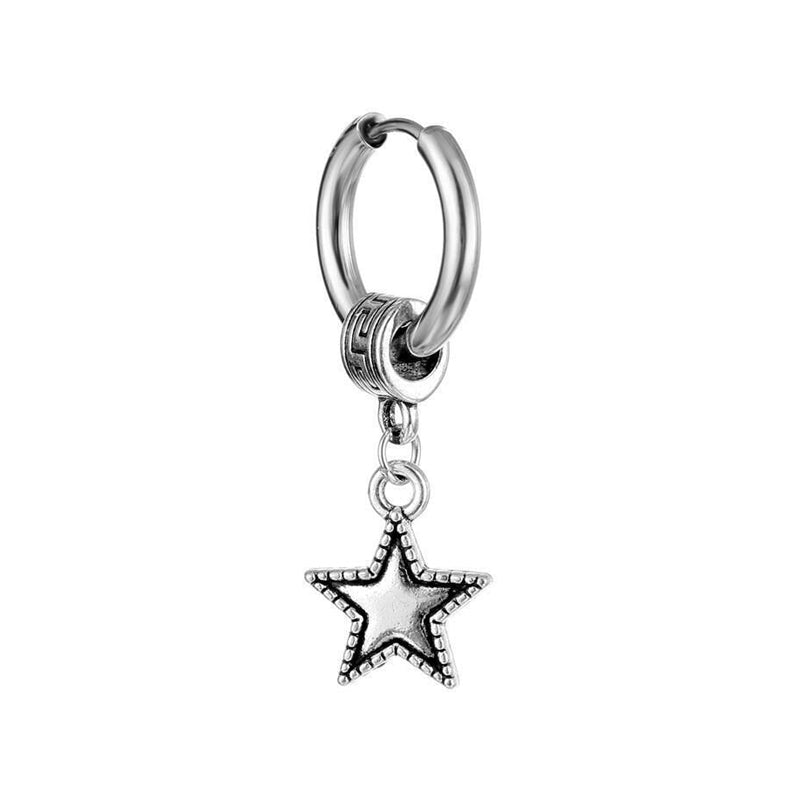 Boucle d'Oreille Homme ÉTOILE (Paire)