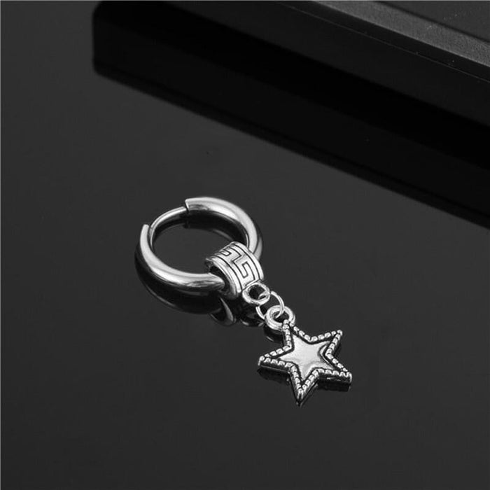 Boucle d'Oreille Homme ÉTOILE (Paire)