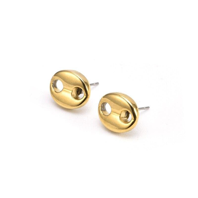 Boucle d'Oreille Homme GRAIN DE CAFÉ (Paire)