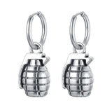 Boucle d'Oreille Homme Grenade