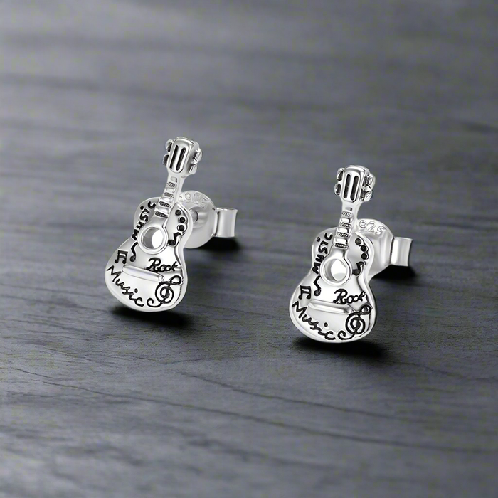 Boucle d'Oreille Homme GUITARE (Paire)