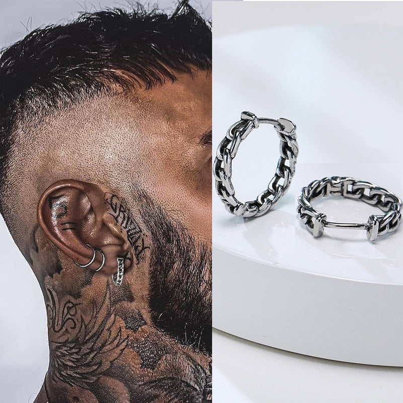 Boucle d'Oreille Homme HIPSTER (Paire)