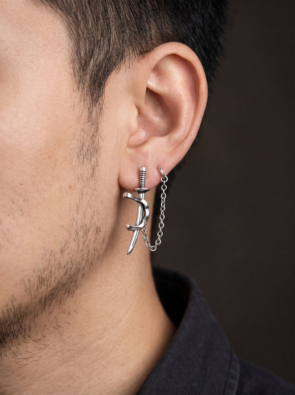 Boucle d’Oreille Homme KATANA (Paire)