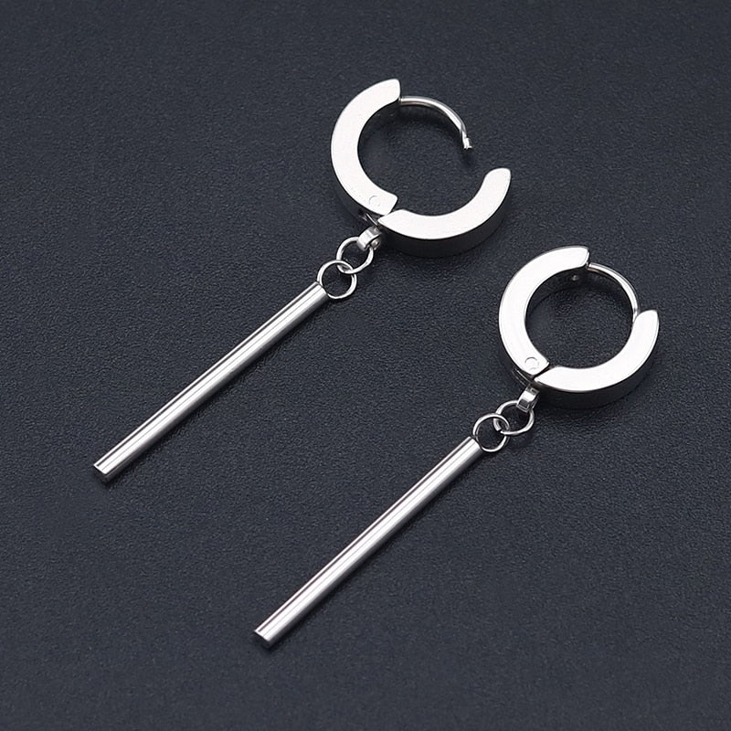 Boucle d’Oreille Homme LONGUE (Paire)
