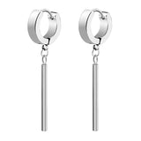 Boucle d’Oreille Homme LONGUE (Paire) - Argenté