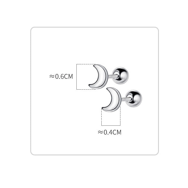 Dimensions boucle d'oreille homme lune