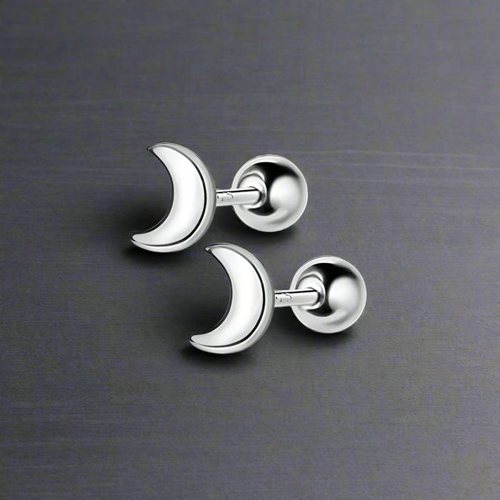Boucle d'Oreille Homme LUNE (Paire)