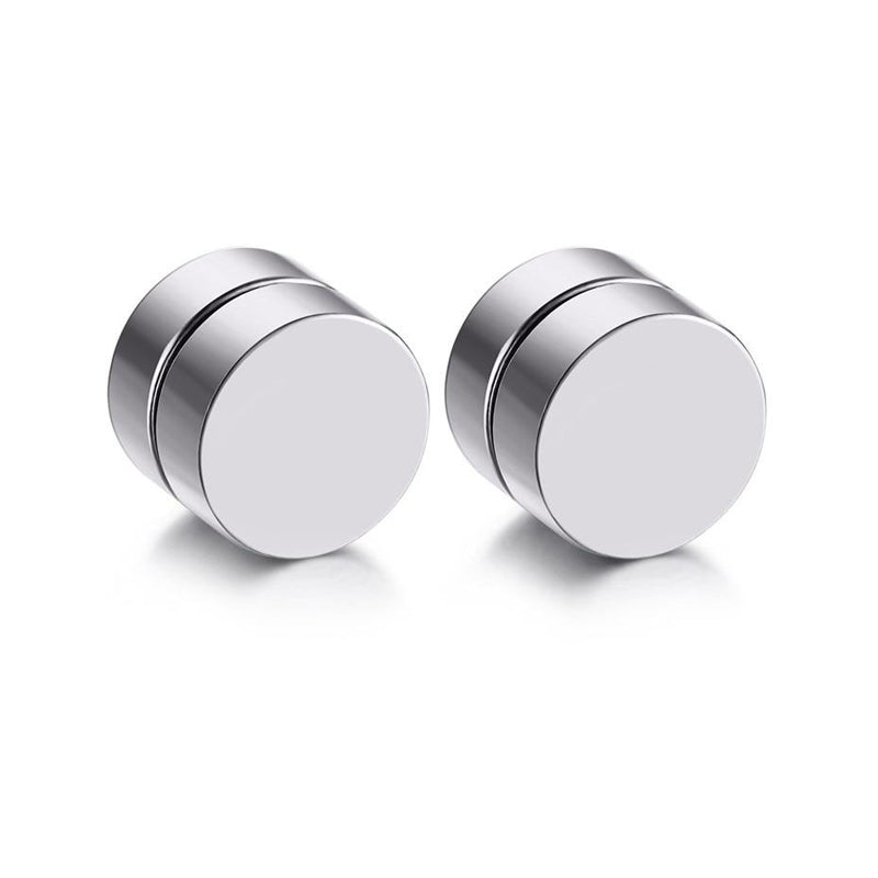 puces d'oreille argent aimanté