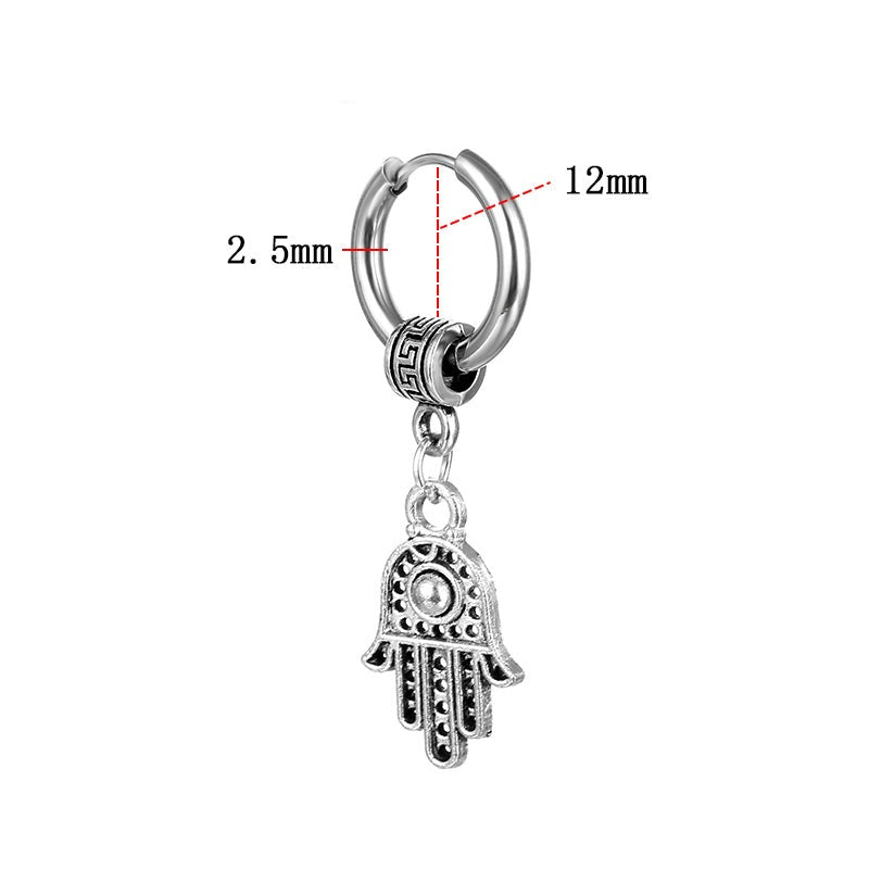 Anneau d'oreille Homme MAIN DE FATMA