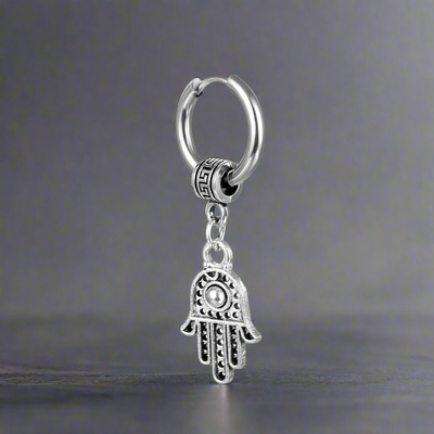 Boucle d'oreille Homme MAIN DE FATMA