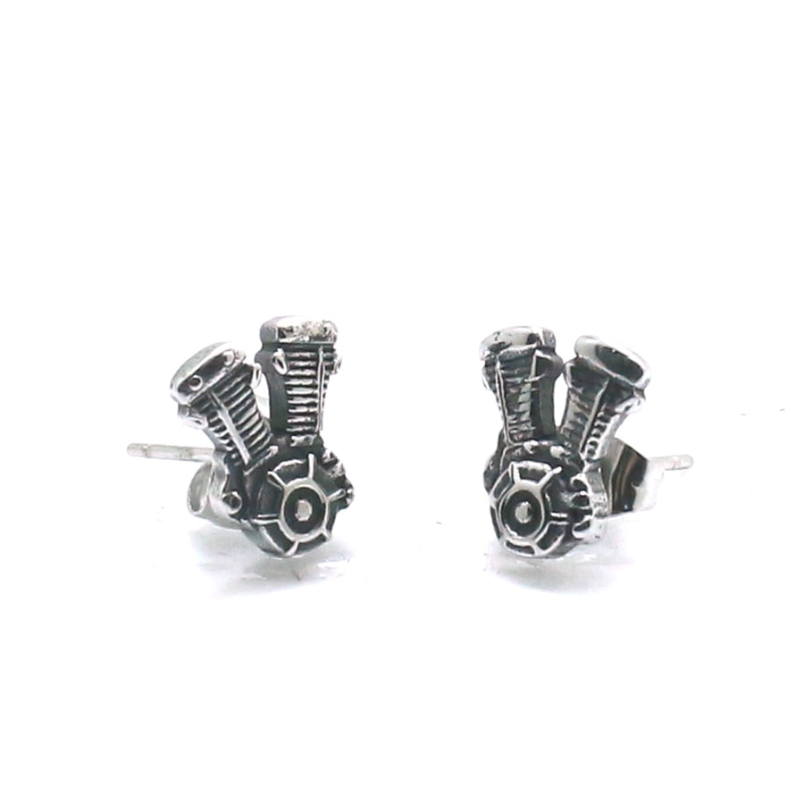 Boucle d'oreille homme motard