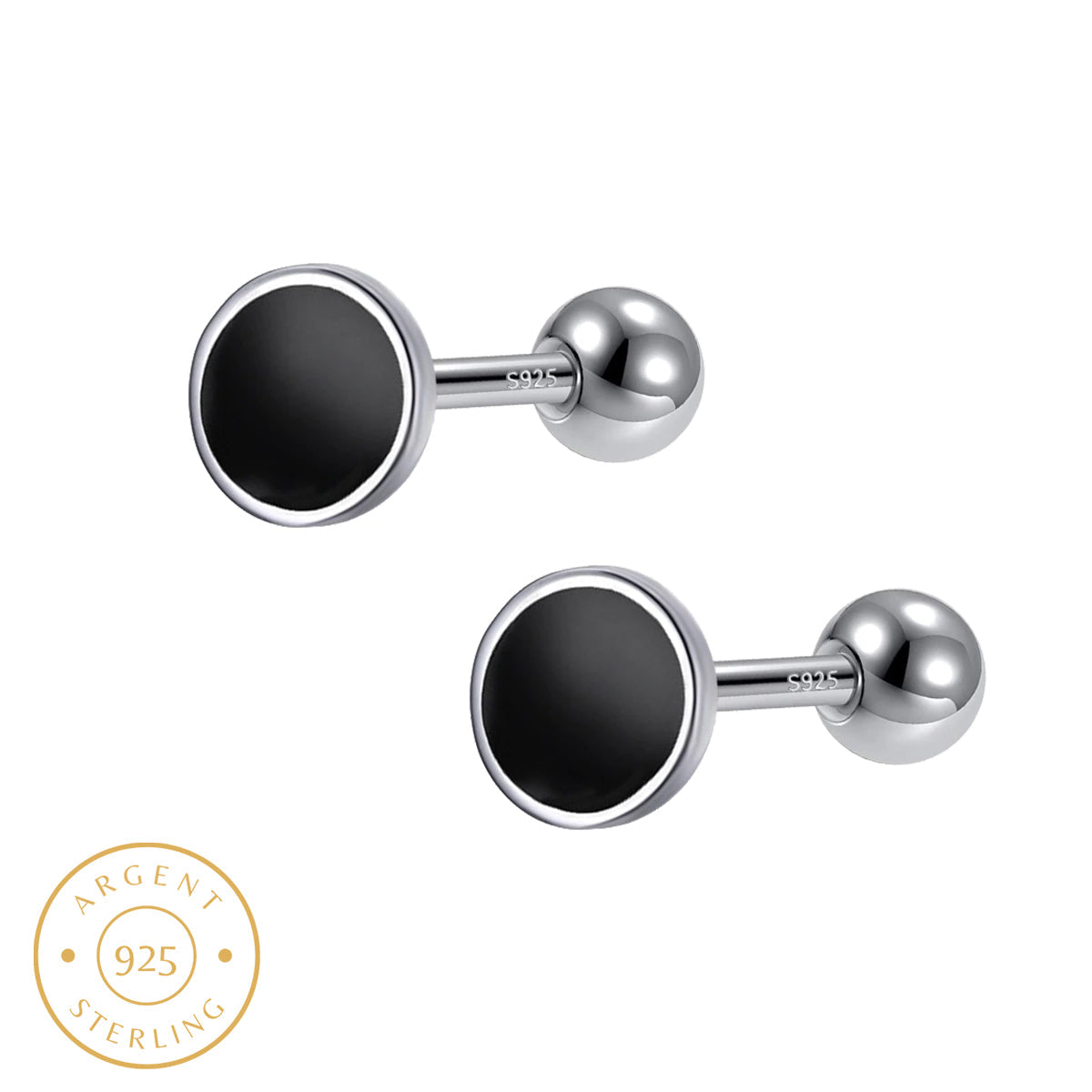 boucle d'oreille homme noire