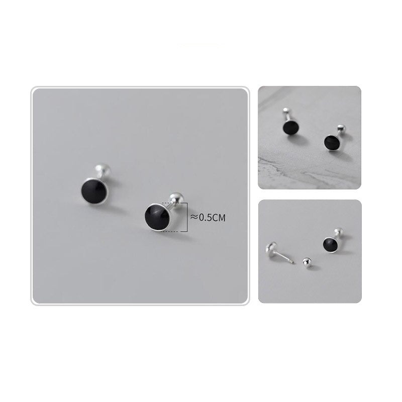 Boucle d’Oreille Homme NOIRE (Paire)